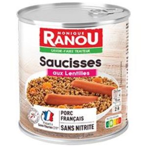 Saucisses aux Lentilles Sans Nitrites